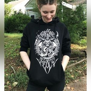 NEW Vegan Metal Anticarnist Hoodie Sweatshirt Unisex Medium Animal Rights